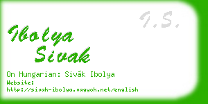 ibolya sivak business card