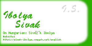 ibolya sivak business card